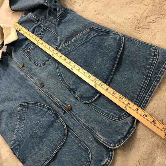 LL Bean Vintage Denim Chore Barn Coat Jacket size medium - Picture 13 of 15